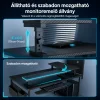 L alakú íróasztal, gamer asztal 120*83*74cm, fekete LED világítás, EU hálózati elosztóval, USB porttal (MK-1B) thumbnail