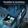 L alakú íróasztal, gamer asztal 120*83*74cm, fekete LED világítás, EU hálózati elosztóval, USB porttal (MK-1B) thumbnail