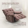 Elektromos relax fotelágy ringató, forgatható barna bársony szövet (JN-D8108A30) thumbnail