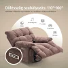 Elektromos relax fotelágy ringató, forgatható barna bársony szövet (JN-D8108A30) thumbnail