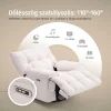 Elektromos relax fotelágy ringató, forgatható bézs bársony szövet (JN-D8108A30) thumbnail
