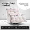 Elektromos relax fotelágy ringató, forgatható bézs bársony szövet (JN-D8108A30) thumbnail