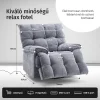 Elektromos relax fotelágy ringató, forgatható szürke bársony szövet (JN-D8108A30) thumbnail