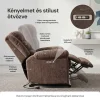 Relax fotelágy elektromosan dönthető, lábtartóval, zsenília barna szövet (JN-D8053A51) thumbnail