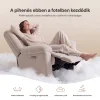 Relax fotelágy elektromosan dönthető, lábtartóval, bézs zsenília szövet (JN-D8053A51) thumbnail