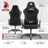 WARRIOR gamer szék, forgószék fekete - bársony szövet (EXTRA-3) thumbnail