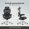 Prémium ergonomikus irodai szék, forgószék, fekete hálós (E05)  thumbnail