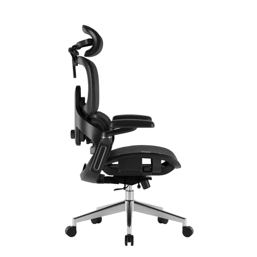 Prémium ergonomikus irodai szék, forgószék, fekete hálós (E05)  - 8