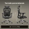 Ergonomikus irodai szék, forgószék, fekete hálós (E15 BLACK) thumbnail