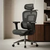 Ergonomikus irodai szék, forgószék, fekete hálós (E15 BLACK) thumbnail