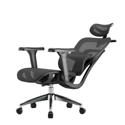 Ergonomikus irodai szék, forgószék, fekete hálós (E15 BLACK) - 12