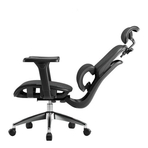 Ergonomikus irodai szék, forgószék, fekete hálós (E15 BLACK) - 18
