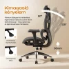Ergonomikus irodai szék, forgószék, fekete hálós (E13 BLACK) thumbnail