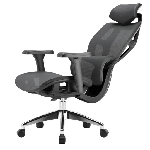 Ergonomikus irodai szék, forgószék, fekete hálós (E13 BLACK) - 17