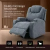 Felállást segítő relax elektromos fotelágy motoros mechanizmus szövet sötétszürke, pohártartóval, masszázzsal, fűtéssel thumbnail