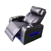 Luxus elektromos relax fotel, lábtartóval, pohártartóval, világítással AirLeather fekete thumbnail