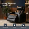 Luxus elektromos relax fotel, lábtartóval, pohártartóval, világítással AirLeather fekete thumbnail
