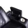 Luxus elektromos relax fotel, lábtartóval, pohártartóval, világítással AirLeather fekete thumbnail