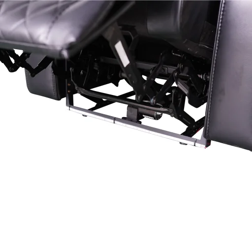 Luxus elektromos relax fotel, lábtartóval, pohártartóval, világítással AirLeather fekete - 16