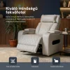 Luxus elektromos relax fotel, lábtartóval, pohártartóval, világítással AirLeather bézs thumbnail