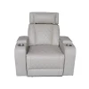 Luxus elektromos relax fotel, lábtartóval, pohártartóval, világítással AirLeather bézs thumbnail