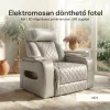 Luxus elektromos relax fotel, lábtartóval, pohártartóval, világítással AirLeather bézs thumbnail
