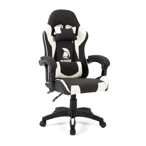 Szövet Gamer szék Warrior Basic 1-F fehér-fekete - 1