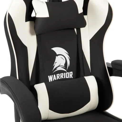 Szövet Gamer szék Warrior Basic 1-F fehér-fekete - 3