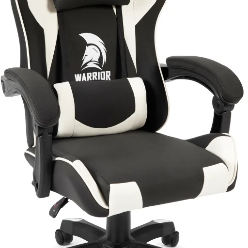 Szövet Gamer szék Warrior Basic 1-F fehér-fekete - 5