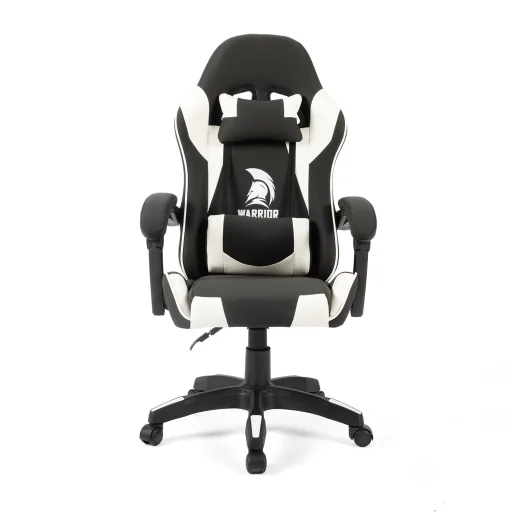 Szövet Gamer szék Warrior Basic 1-F fehér-fekete - 2