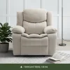 Elektromosan dönthető relax fekvőfotel, zsenília szövet (bézs)  thumbnail