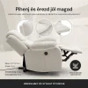 Elektromosan dönthető relax fekvőfotel, zsenília szövet (bézs)  thumbnail