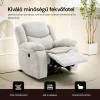 Elektromosan dönthető relax fekvőfotel, zsenília szövet (bézs)  thumbnail