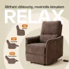 Elektromos, dönthető relax fekvőfotel, zsenília szövet (barna)  thumbnail