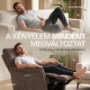 Elektromos, dönthető relax fekvőfotel, zsenília szövet (barna)  thumbnail