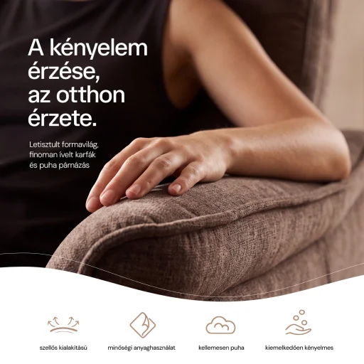 Elektromos, dönthető relax fekvőfotel, zsenília szövet (barna)  - 8