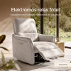 Elektromos, dönthető relax fekvőfotel, zsenília szövet (bézs)  thumbnail