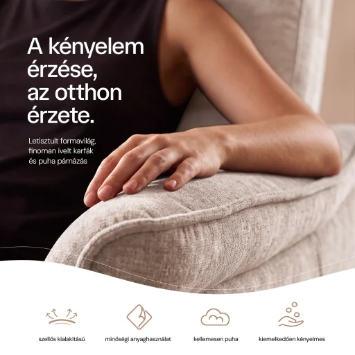 Elektromos, dönthető relax fekvőfotel, zsenília szövet (bézs)  - 8