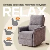 Elektromos, dönthető relax fekvőfotel, zsenília szövet (szürke)  thumbnail