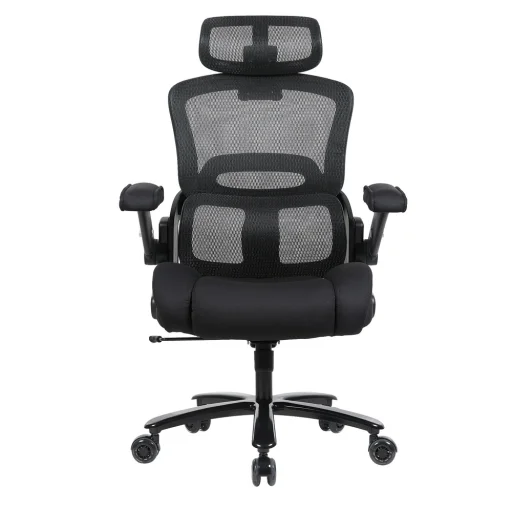 Extra méretű irodai szék, hálós forgószék, fekete (NBT-3013-02) - 2
