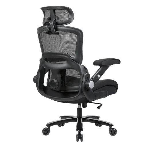 Extra méretű irodai szék, hálós forgószék, fekete (NBT-3013-02) - 5