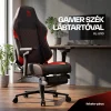 Gamer szék fekete-piros, lábtartóval Warrior (RL-511O) thumbnail