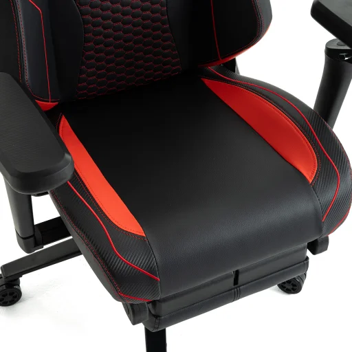 Gamer szék fekete-piros, lábtartóval Warrior (RL-511O) - 22
