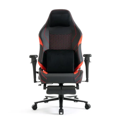 Gamer szék fekete-piros, lábtartóval Warrior (RL-511O) - 8