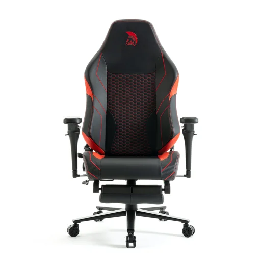 Gamer szék fekete-piros, lábtartóval Warrior (RL-511O) - 11