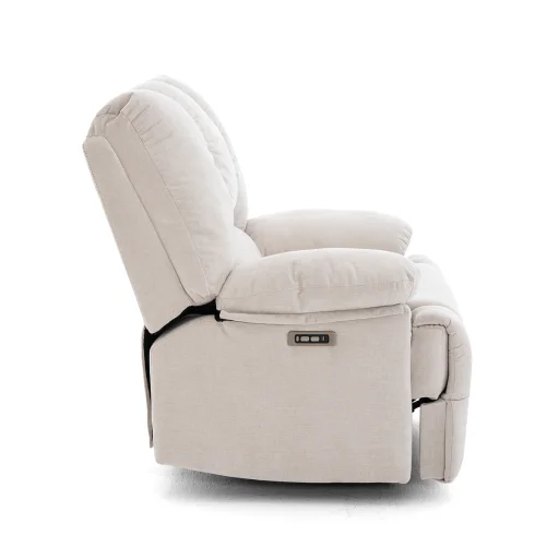 Elektromos relax fekvőfotel bézs zsenília szövet (JN-D8118A30)  - 4