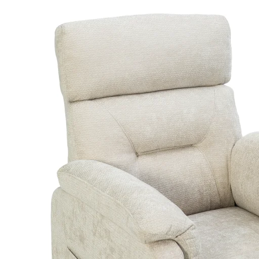 Elektromos, dönthető relax fekvőfotel, bézs szövet - 6