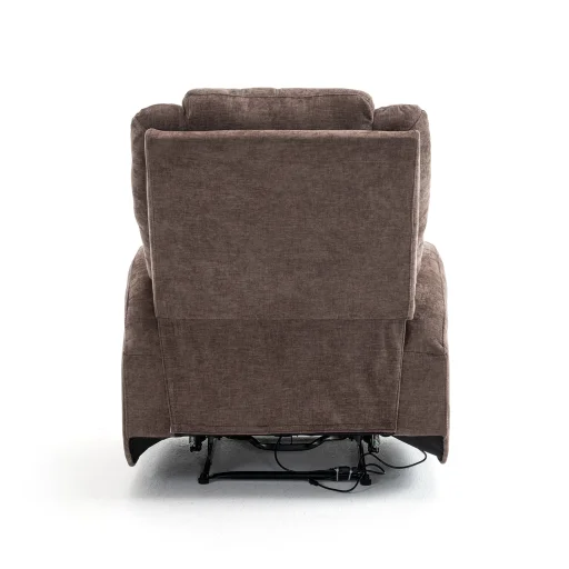 Elektromos relax fekvőfotel, barna zsenília szövet (JN-D8116C51 BROWN) - 5