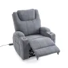 Elektromos relax fekvőfotel, szürke zsenília szövet (JN-D8116C51 GREY) thumbnail