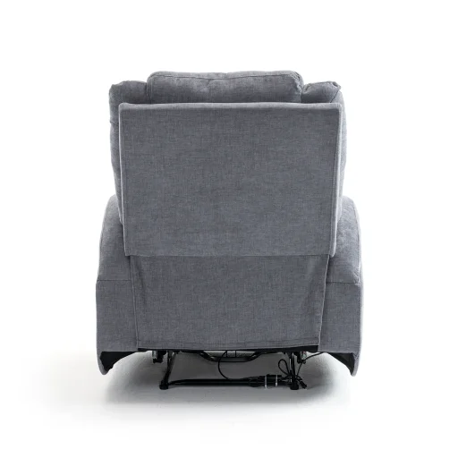 Elektromos relax fekvőfotel, szürke zsenília szövet (JN-D8116C51 GREY) - 10